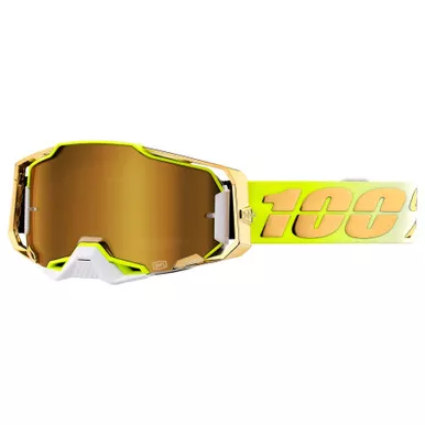 100% Armega MTB Goggles Mirror True Gold Lens Feelgood Yellow