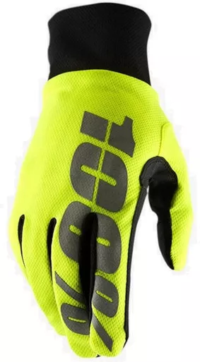 100% Hydromatic Waterproof Gloves Neon Yellow