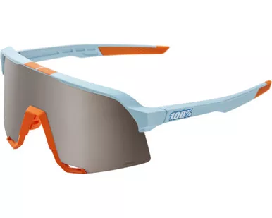 100% S3 Sunglasses Soft Tact Two Tone (HiPER Silver Mirror Lens)