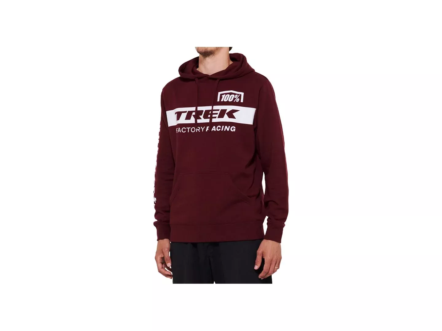 100 TFR Hoodie Large Dark Red Shirt