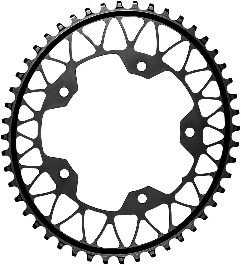 absoluteBLACK Oval 110 BCD Gravel Chainring - 46t 110 BCD 5-Bolt Narrow-Wide BLK