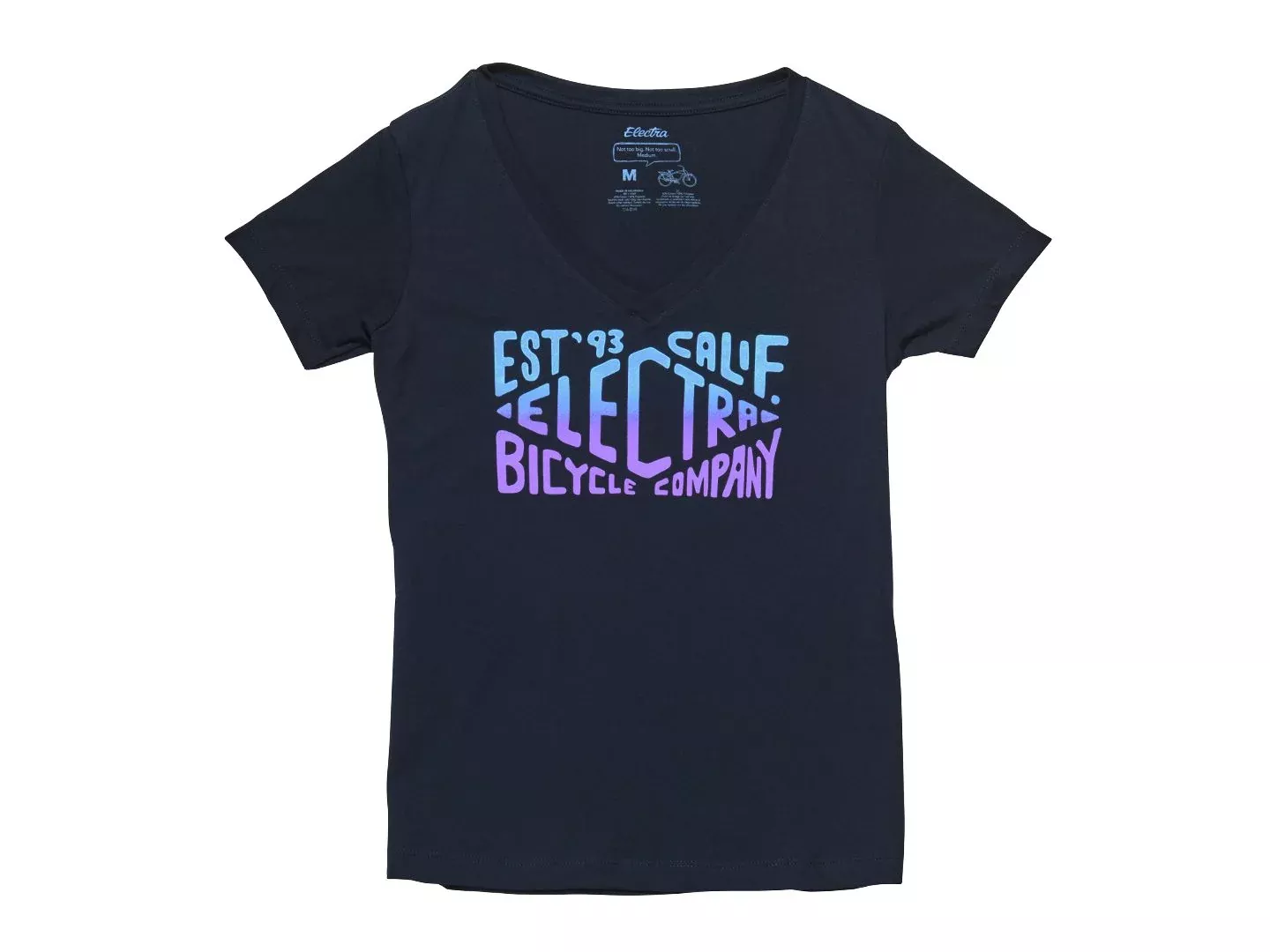Electra Union V Tee Women Medium Midnight Blue Shirt