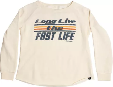Fasthouse Womens Anthem Crew Neck Sweater Bone 2021
