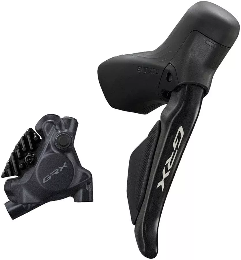 Shimano GRX ST-RX715 Di2 Shift/Brake Lever BR-RX410 Hyd Disc Brake Caliper - Right/Rear 12-Speed Flat Mount Caliper For 25mm Mount