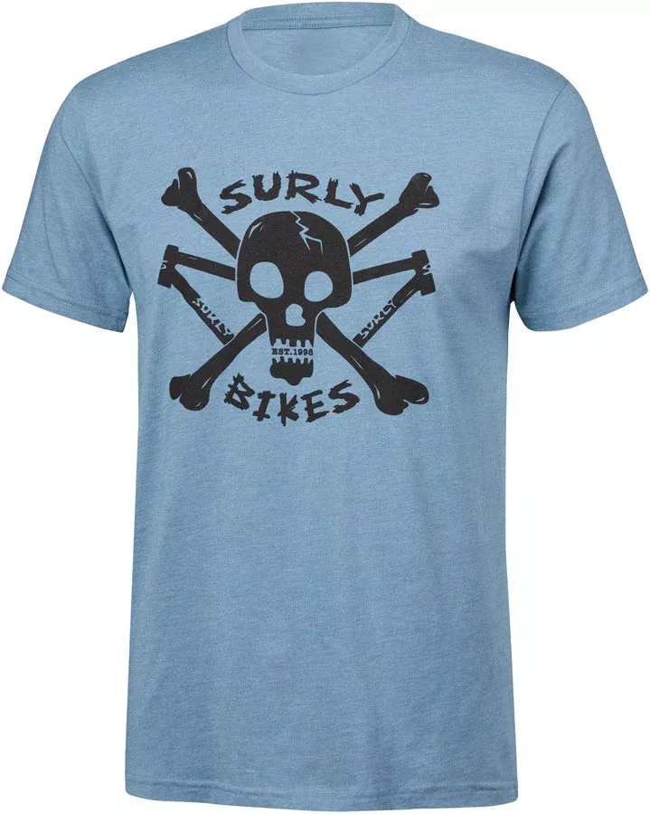 Surly Skullet Short Sleeve T-Shirt - Unisex Slate Blue 3X-Large