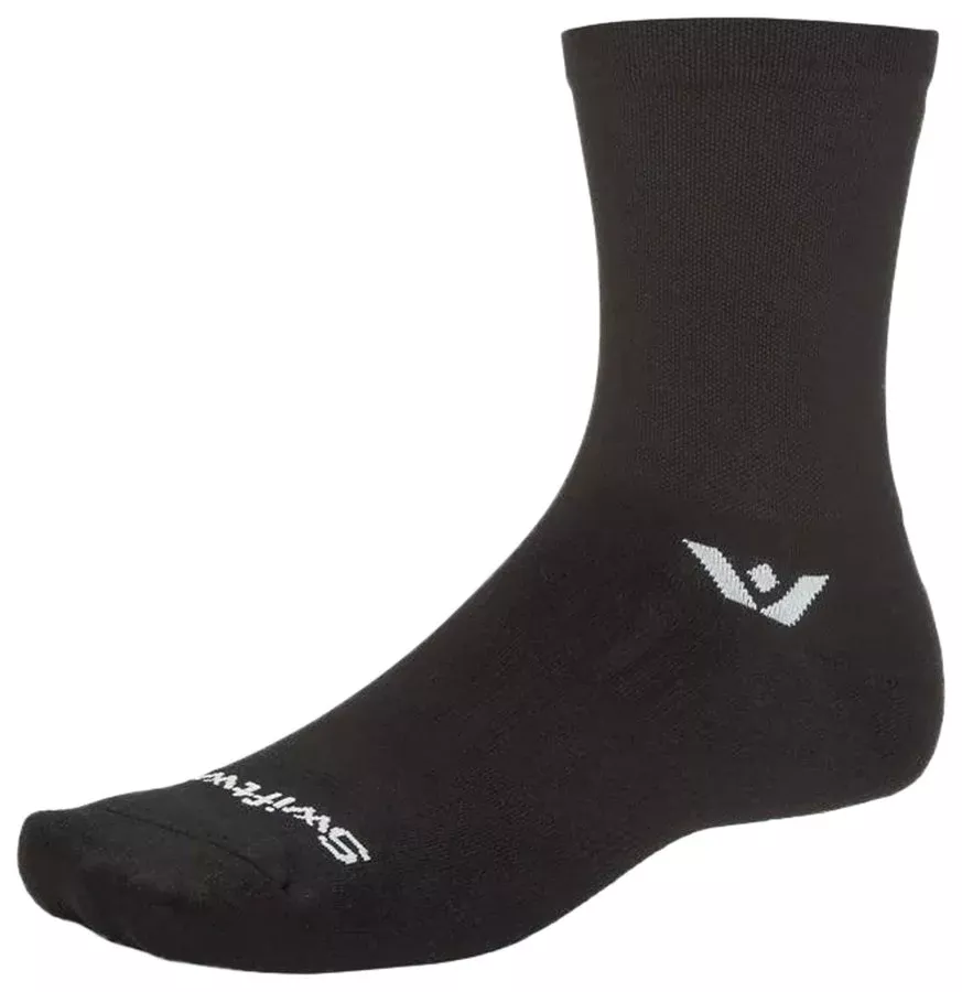 Swiftwick Aspire Mid-Crew Socks - Circuit Black