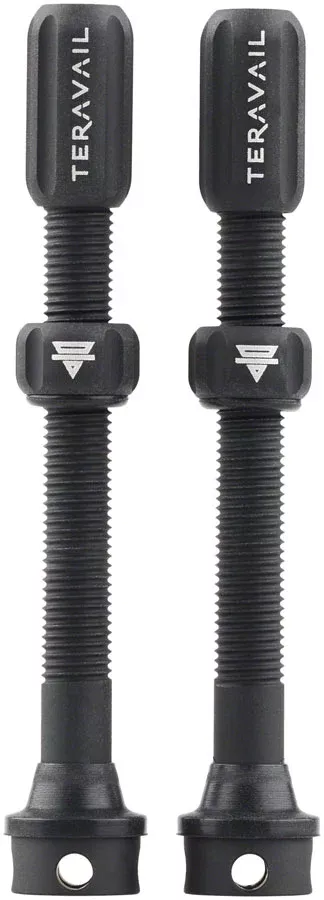 Teravail Alloy Tubeless Valves - Pair 60mm Matte Black