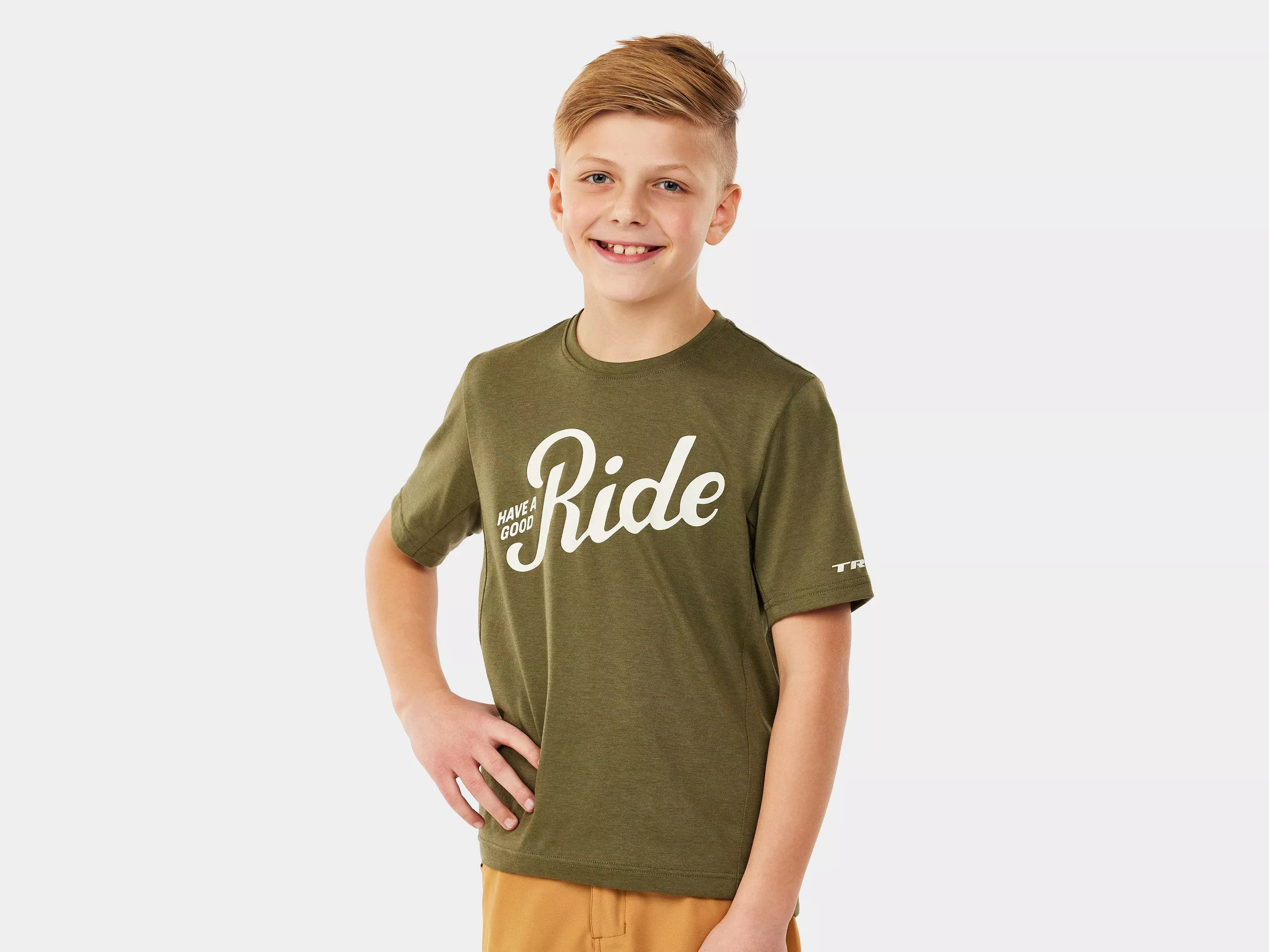 Trek Evoke Tech Tee Youth X-Large Black Olive Shirt