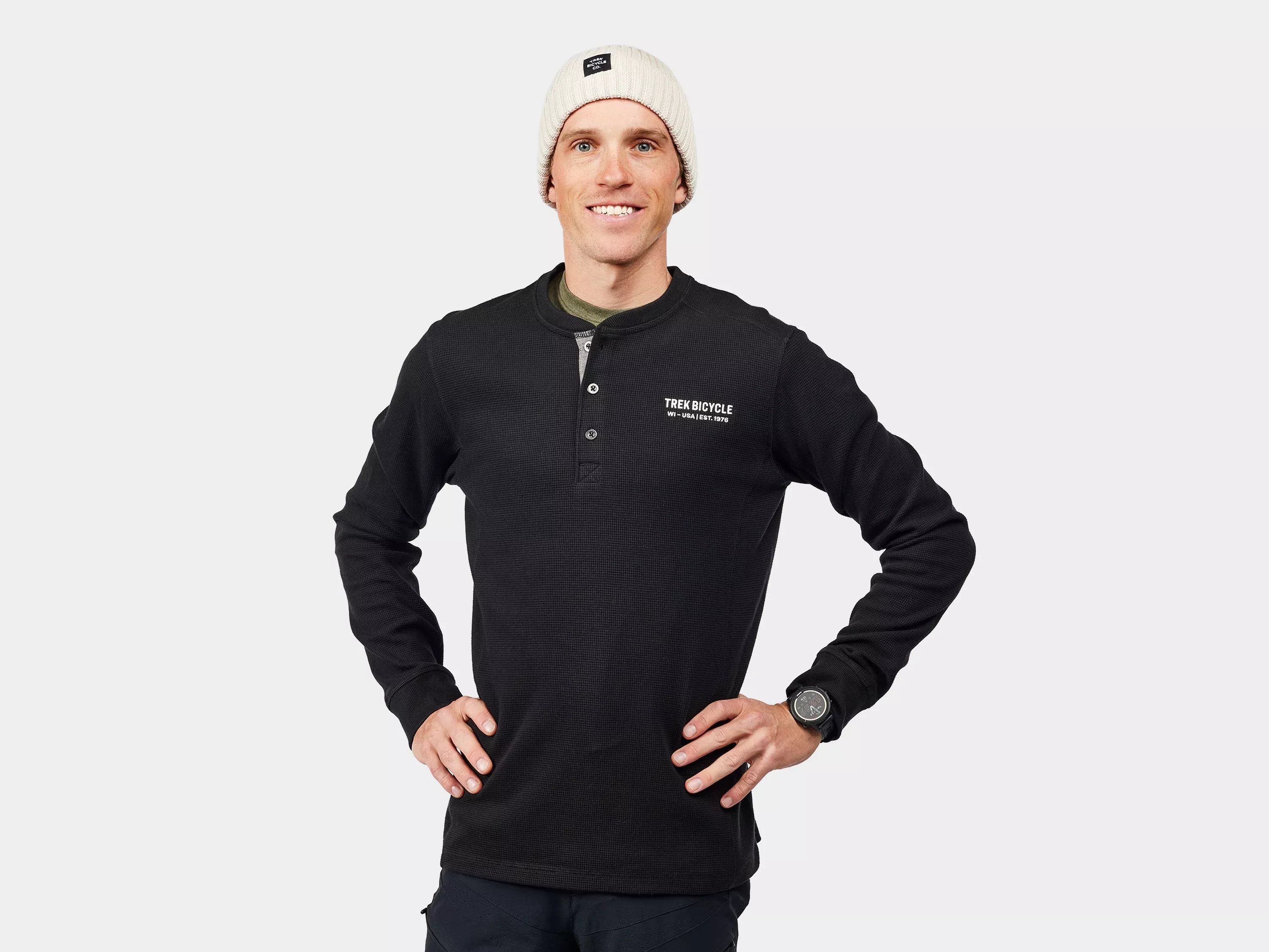 Trek Henley Long Sleeve X-Large Black Shirt