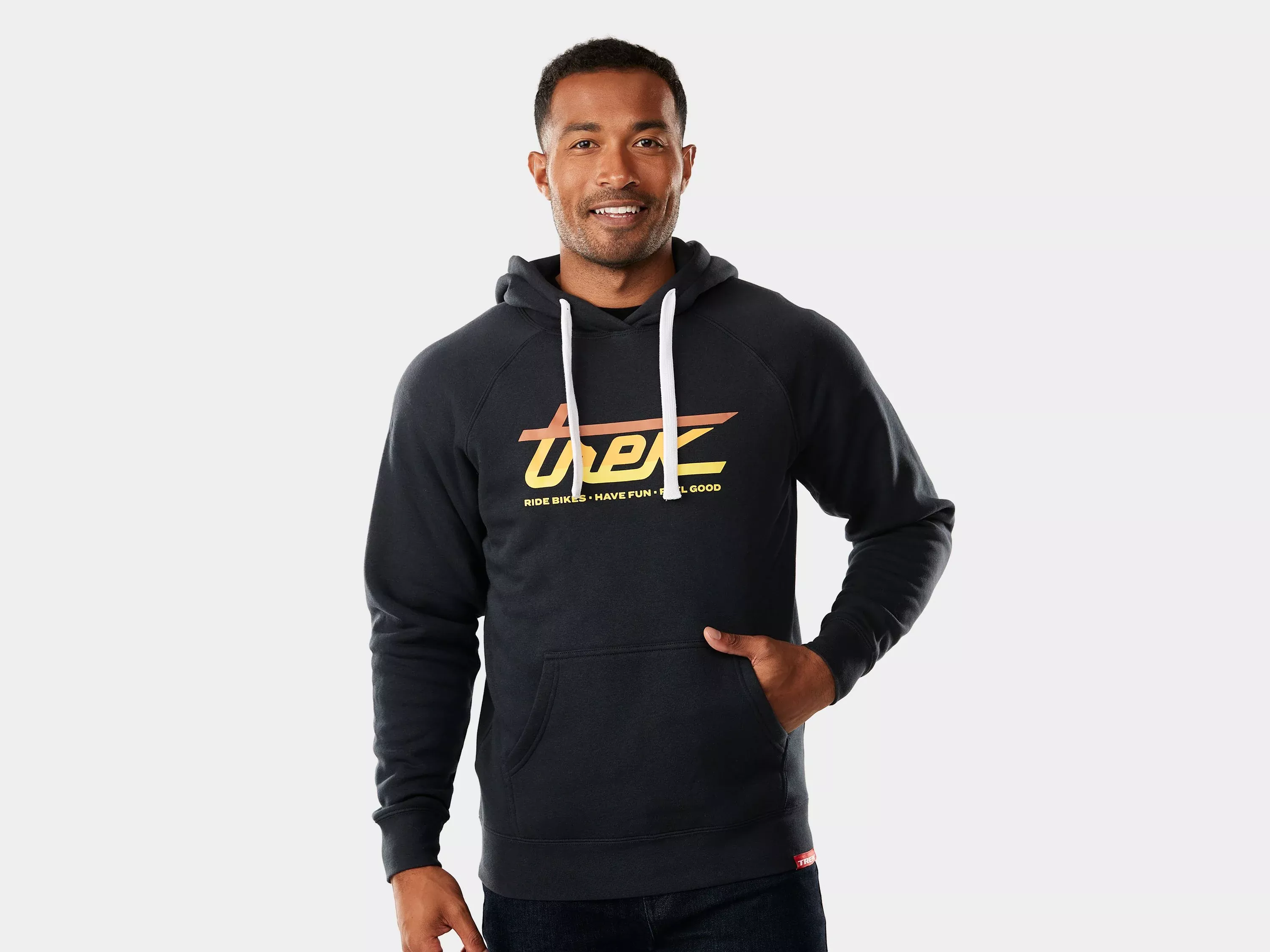 Trek Sunrise Script Hoodie Large Dark Navy Shirt