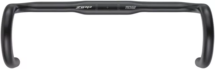 Zipp Service Course 80 Ergo Drop Handlebar - Aluminum, 31.8mm, 38cm, Bead Blast Black, A2